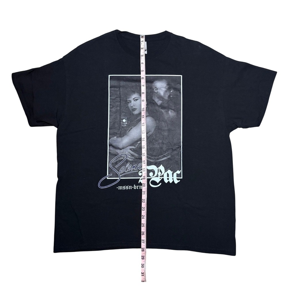 NWOT Selena & TuPac Streetwear Graphic T-Shirt Black Womens Size XL - Picture 5 of 6